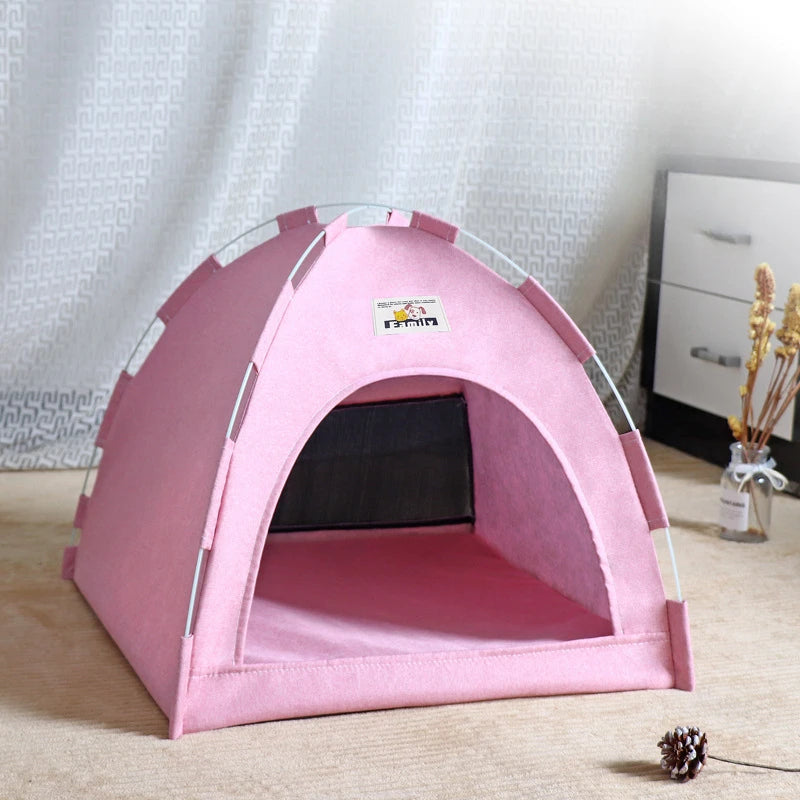 Foldable Cat House Pet Tent – Portable, Breathable 4-Season Universal Nest for Cats and Dogs