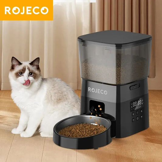 Automatic Pet Feeder for Cats & Dogs – Smart Control, Dry Food Dispense.