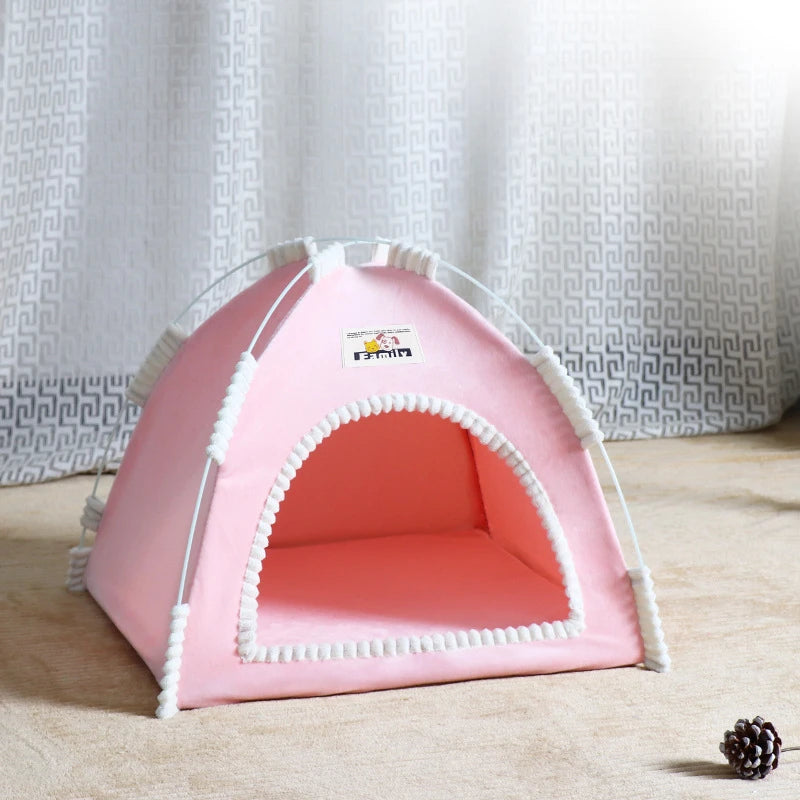 Foldable Cat House Pet Tent – Portable, Breathable 4-Season Universal Nest for Cats and Dogs