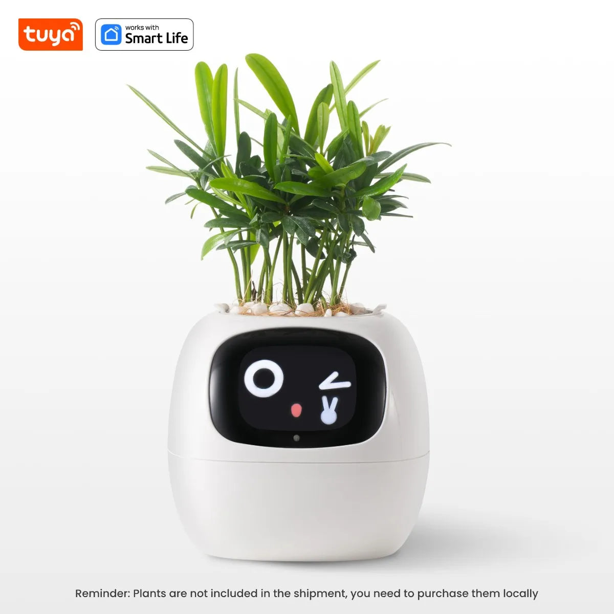 Smart Planter with AI – 49+ Expressions, 7 Sensors for Easy and Fun Plant Care