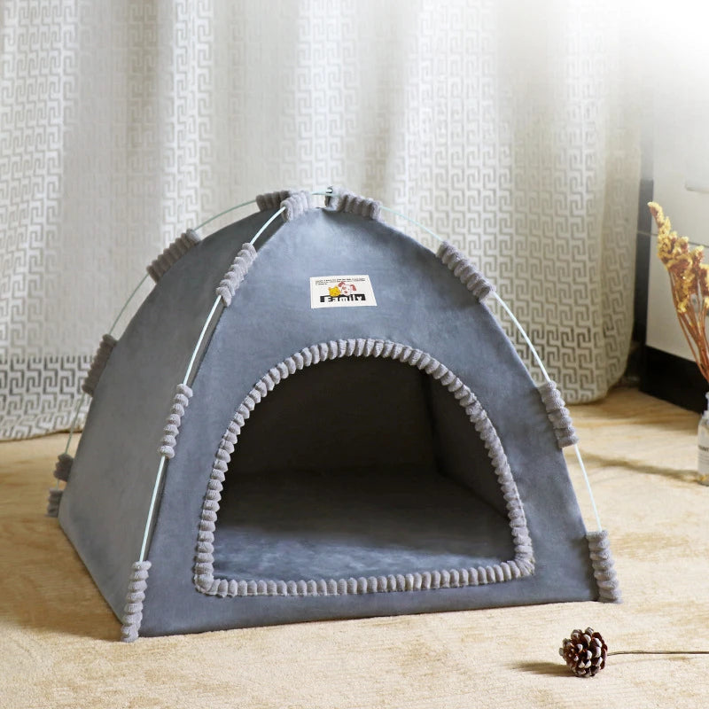 Foldable Cat House Pet Tent – Portable, Breathable 4-Season Universal Nest for Cats and Dogs