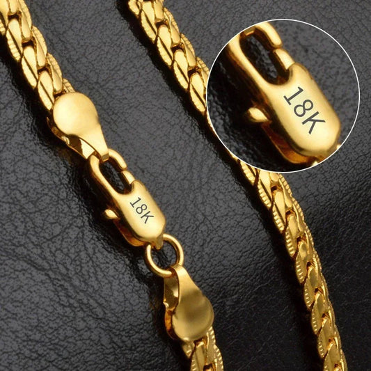 Luxury 18K Gold & Silver 6mm Chain Necklace | Unisex