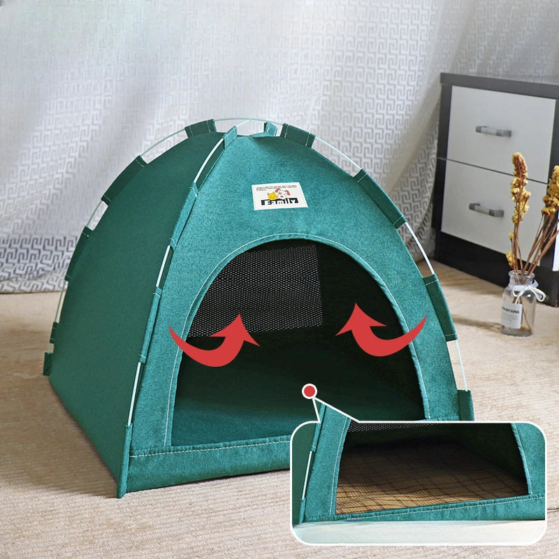 Foldable Cat House Pet Tent – Portable, Breathable 4-Season Universal Nest for Cats and Dogs