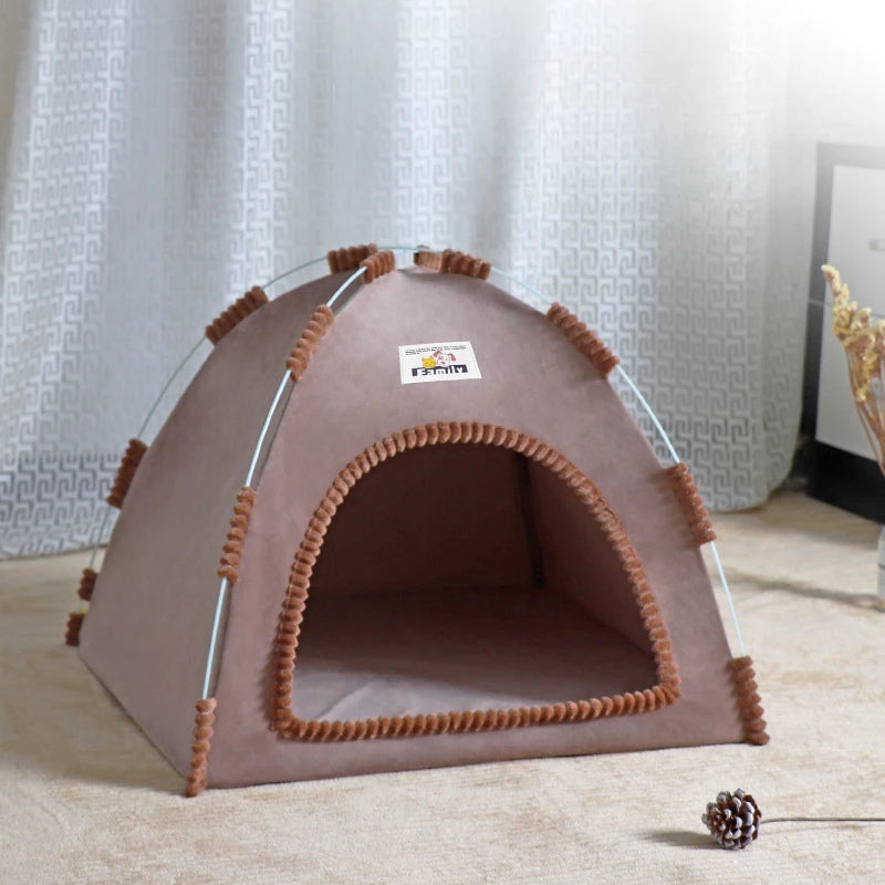 Foldable Cat House Pet Tent – Portable, Breathable 4-Season Universal Nest for Cats and Dogs